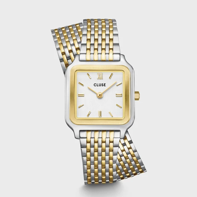 CLUSE Gracieuse Petite Watch Double Steel, White, Two-tone CW11814 kol saati