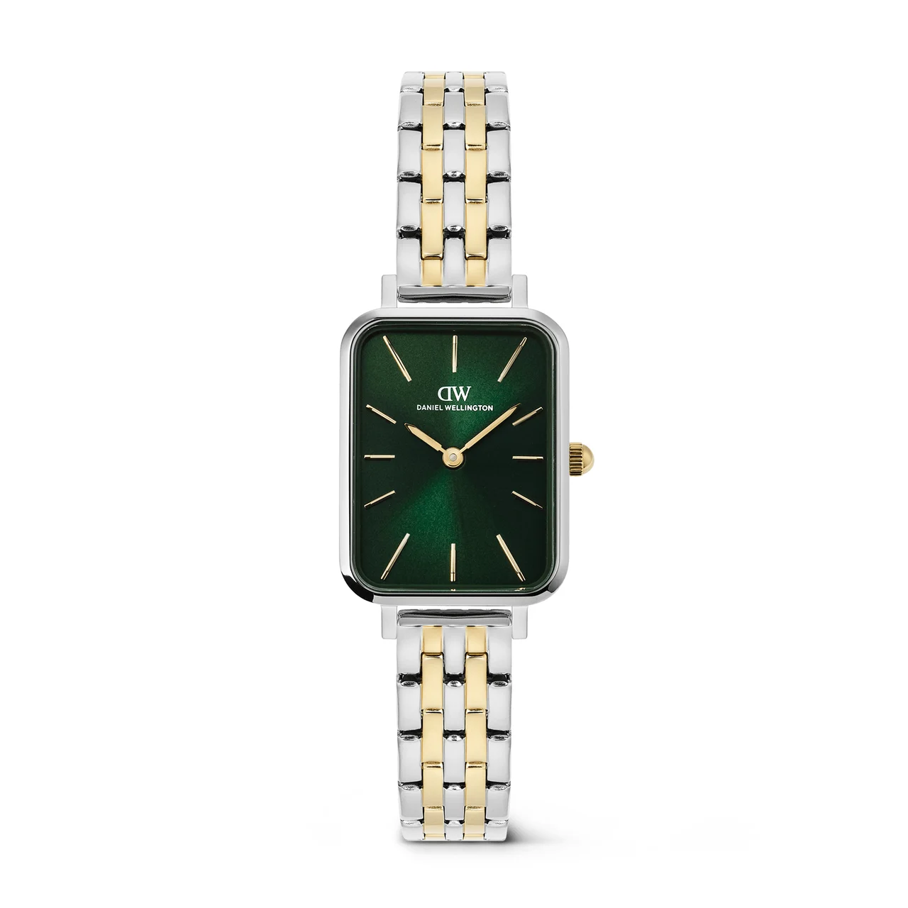 DANIEL WELLINGTON Quadro 5-link Emerald Two Tone DW00101013 26 mm kol saati
