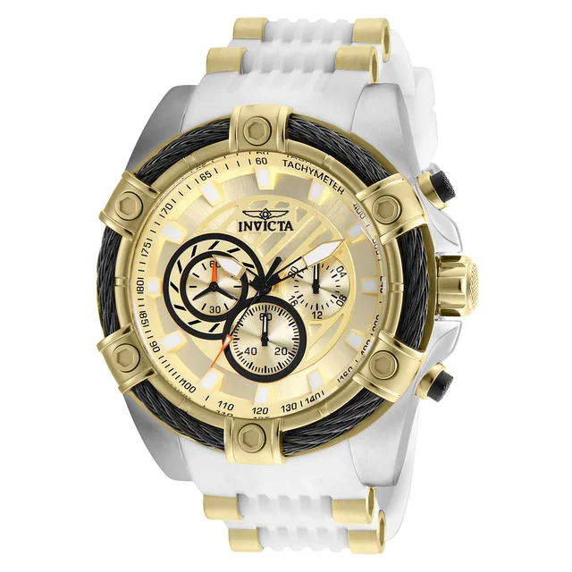 Invicta Bolt Girdex Watch - 52mm. Gold, White (25528) kol saati