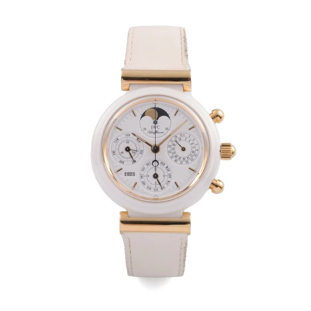 IWC IWC, REF. 3755, DA VINCI PERPETUAL CALENDAR, CERAMIC AND YELLOW GOLD* kol saati