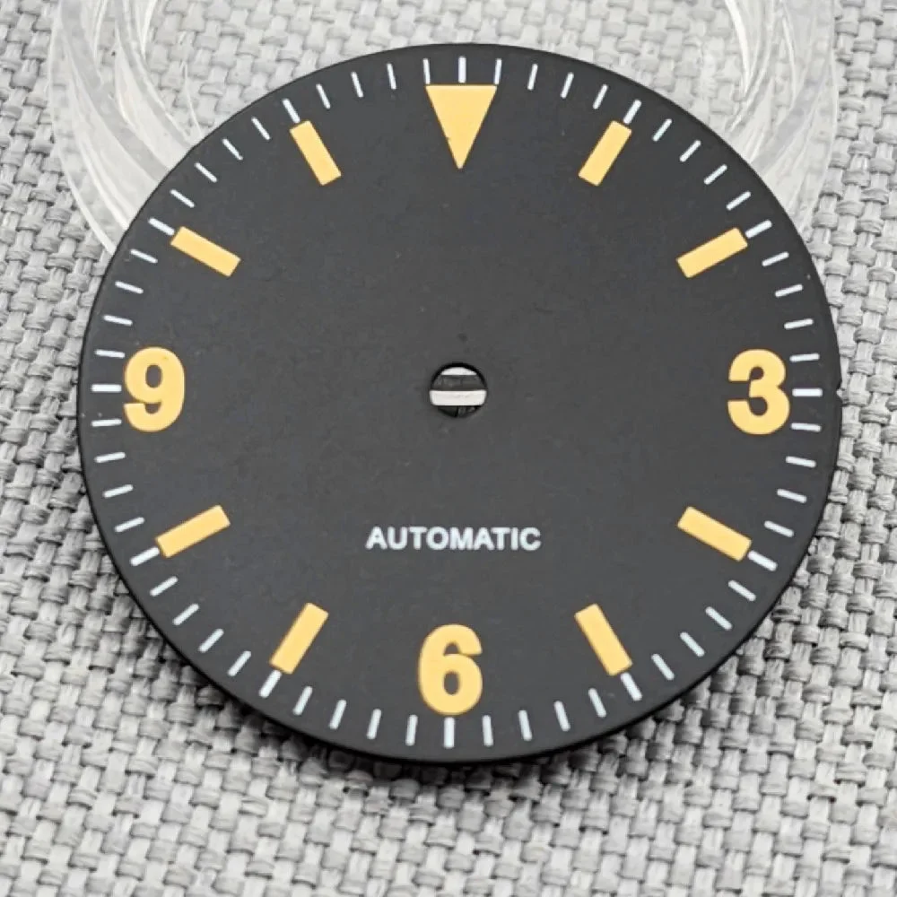 Tandorio Retro Explorer Dial 369 Luminous Dial 369 yellow marker Suitable For Eta2824 2836 Miyota82 Series Mingzhu Dg2813 Nh35 Nh36 Automatic Movement 1005005783694986-NO LOGO 29 mm kol saati
