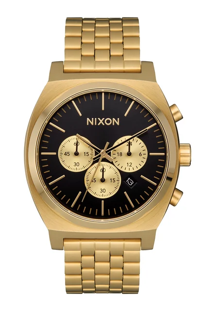 Nixon US Time Teller Chrono - Gold / Black / Gold A972-5333-00 kol saati