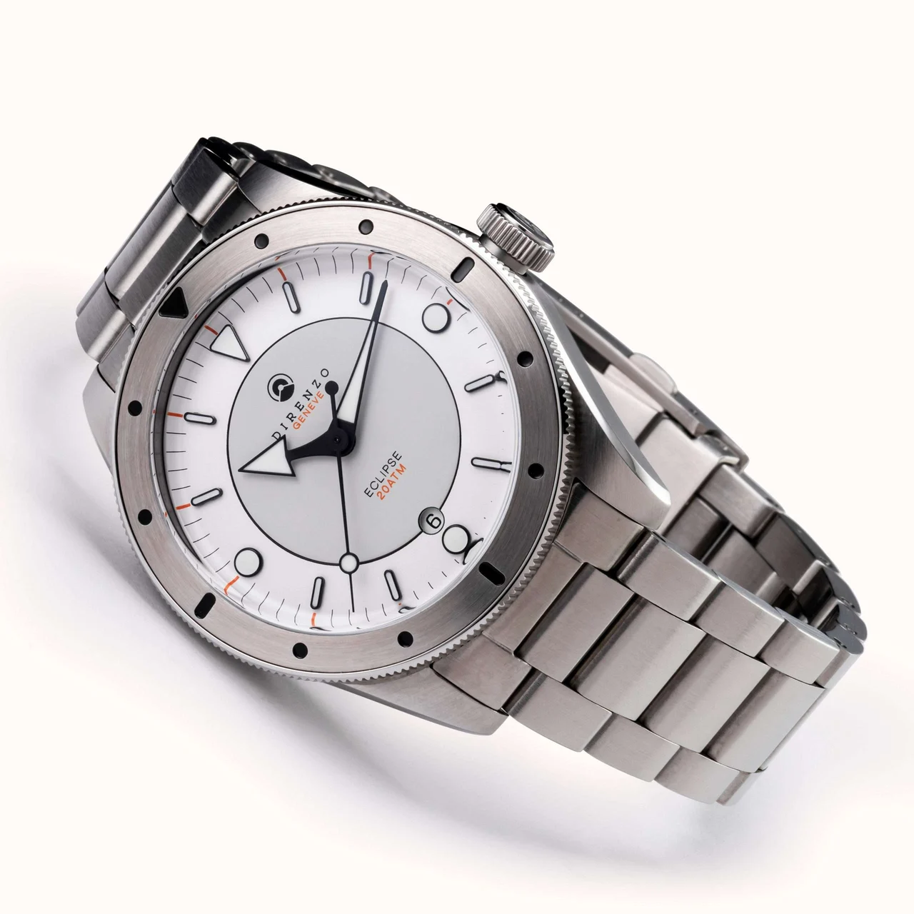 Direnzo DRZ 03V2 Eclipse White (Date) 40 mm kol saati