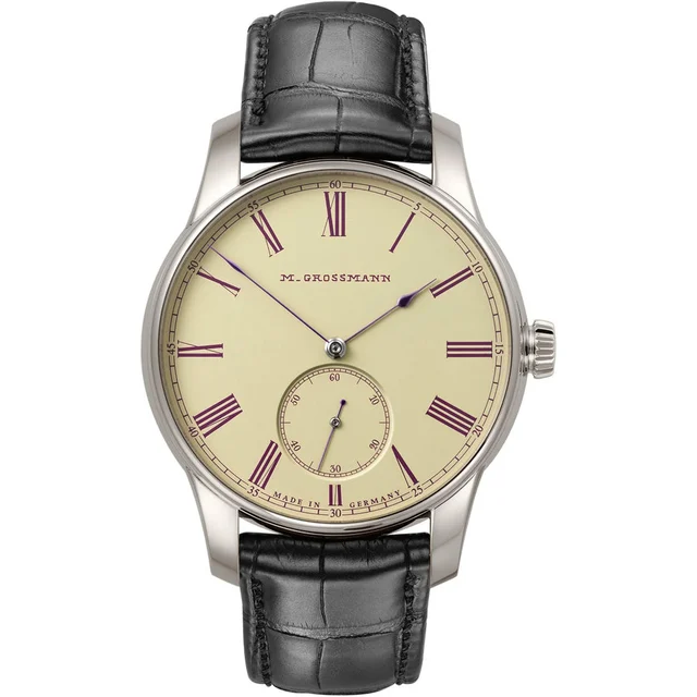 Moritz Grossmann Hamatic Vintage White Gold Cream MG-003404 kol saati