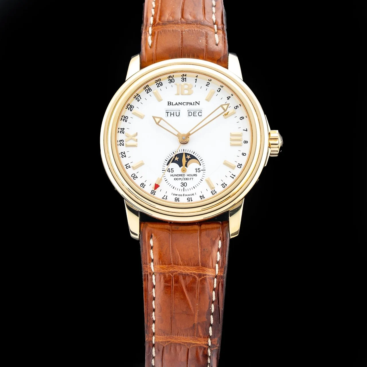 Blancpain Lemán 2763 1418 A53 Moon Phases Complete Calendar POC210009N34645 38 mm kol saati