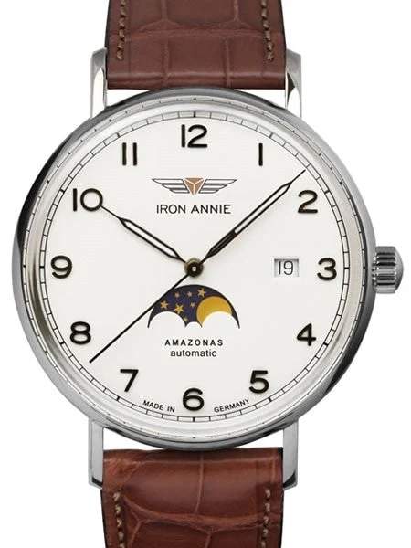 Iron Annie Amazonas Impression Swiss Automatic Moonphase Watch #5908-1 kol saati