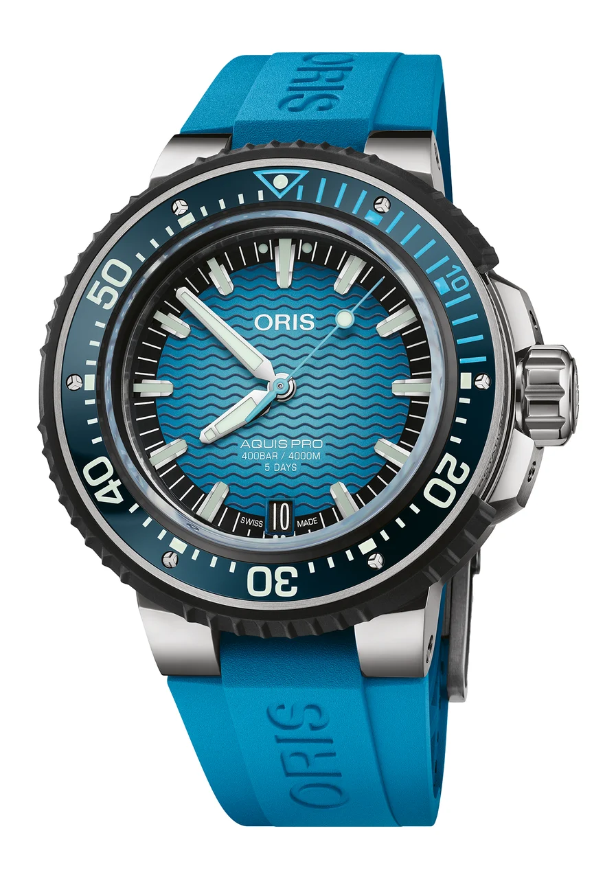 Oris Aquis Pro 4000m 01 400 7777 7155-Set 49.5 mm kol saati