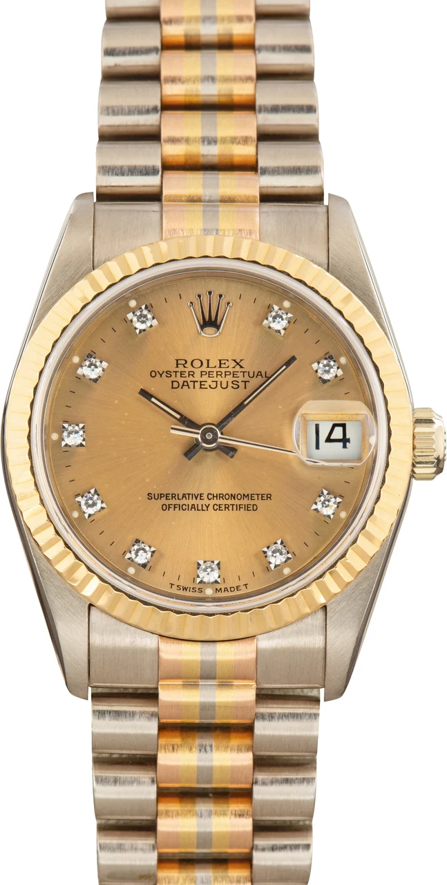 Rolex Datejust Tridor President Ref 68279 68279B kol saati