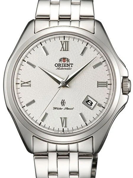 Orient Scratch and Dent - Analyst Automatic Dress Watch with Patterned White Dial and Sapphire Crystal #ER1U002W SND217 kol saati