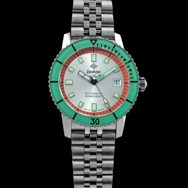 Zodiac Super Sea Wolf Automatic Stainless Steel ZO9269 210009N39055 kol saati