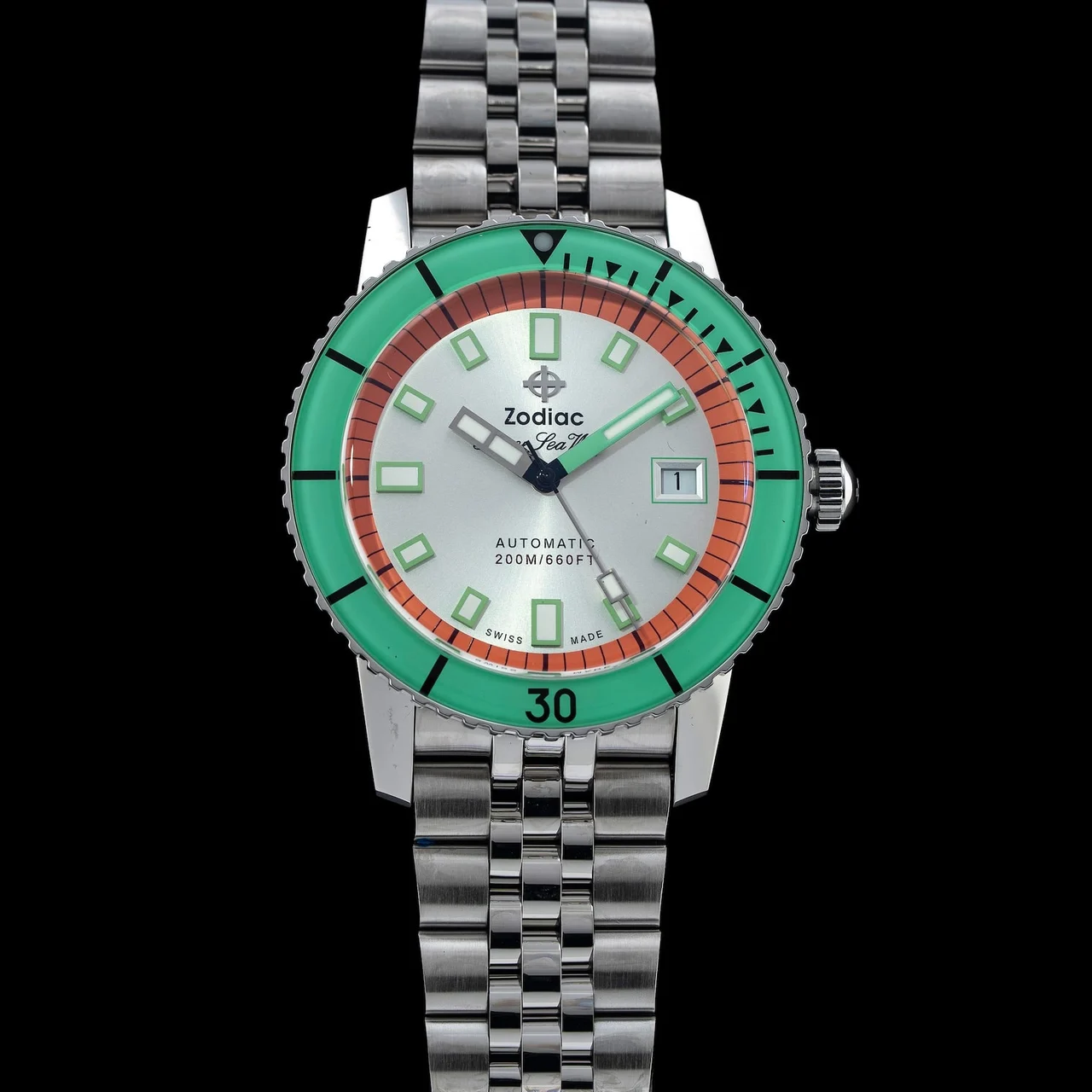 Zodiac Super Sea Wolf Automatic Stainless Steel ZO9269 210009N39055 40 mm kol saati