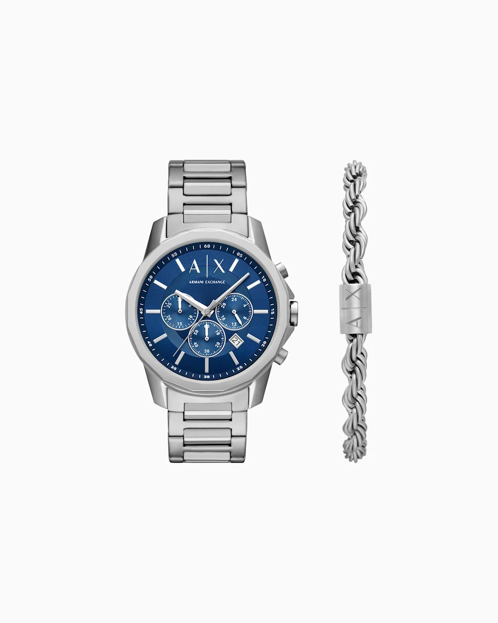 Armani Exchange Chronograph Stainless Steel Gift Set AX7176SET 44 mm kol saati