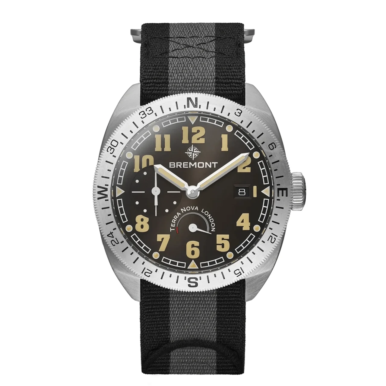 Bremont Terra Nova TN40-PWR-SS-BK-N-S 41 mm kol saati
