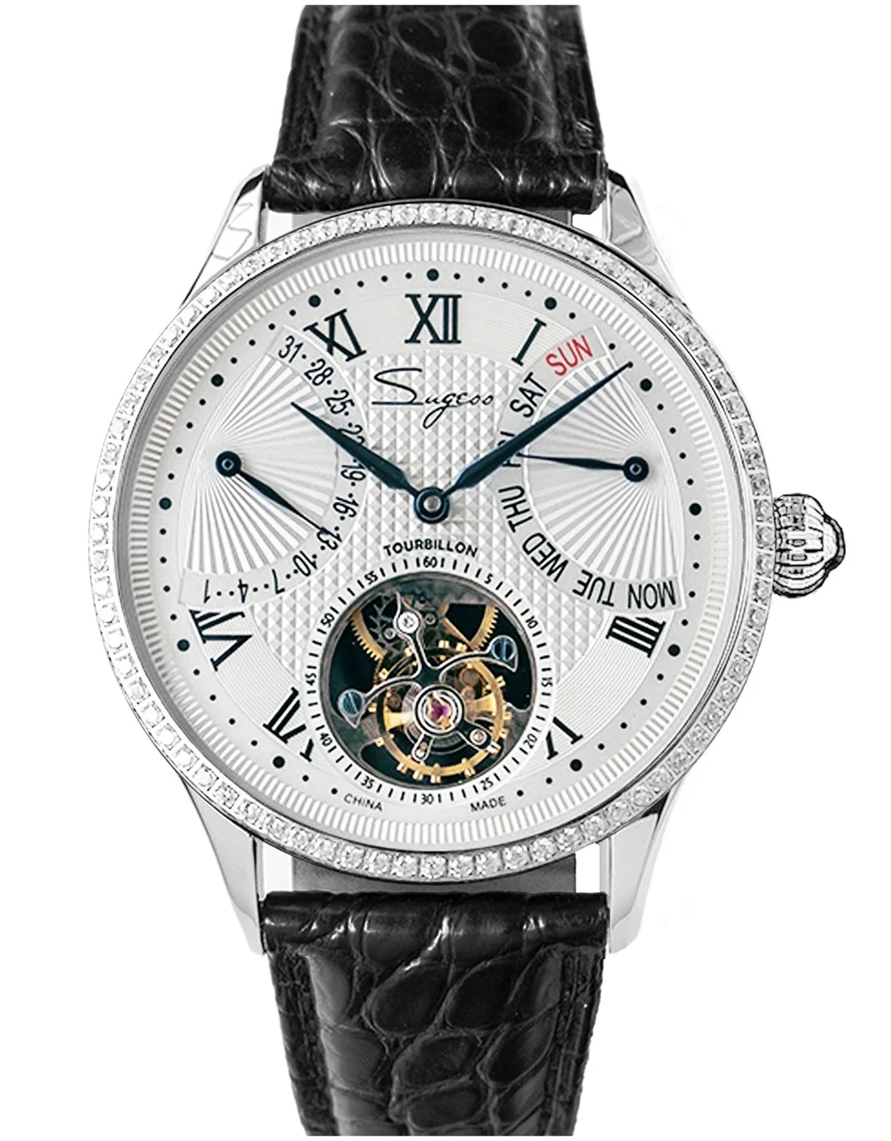 Sugess Tourbillon Master SU8004SBED-B 41 mm kol saati