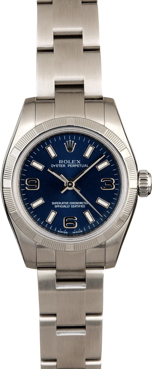 Rolex Oyster Perpetual 176210 Blue 176200BLASO 26 mm kol saati