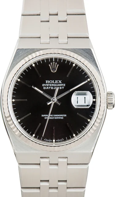 Rolex ROLEX, REF. 17014, OYSTERQUARTZ DATEJUST, BLUE DIAL, STEEL kol saati
