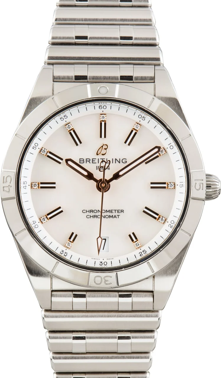 Breitling Chronomat Automatic 36 Mother of Pearl Dial A10380101A4A1 43 mm kol saati