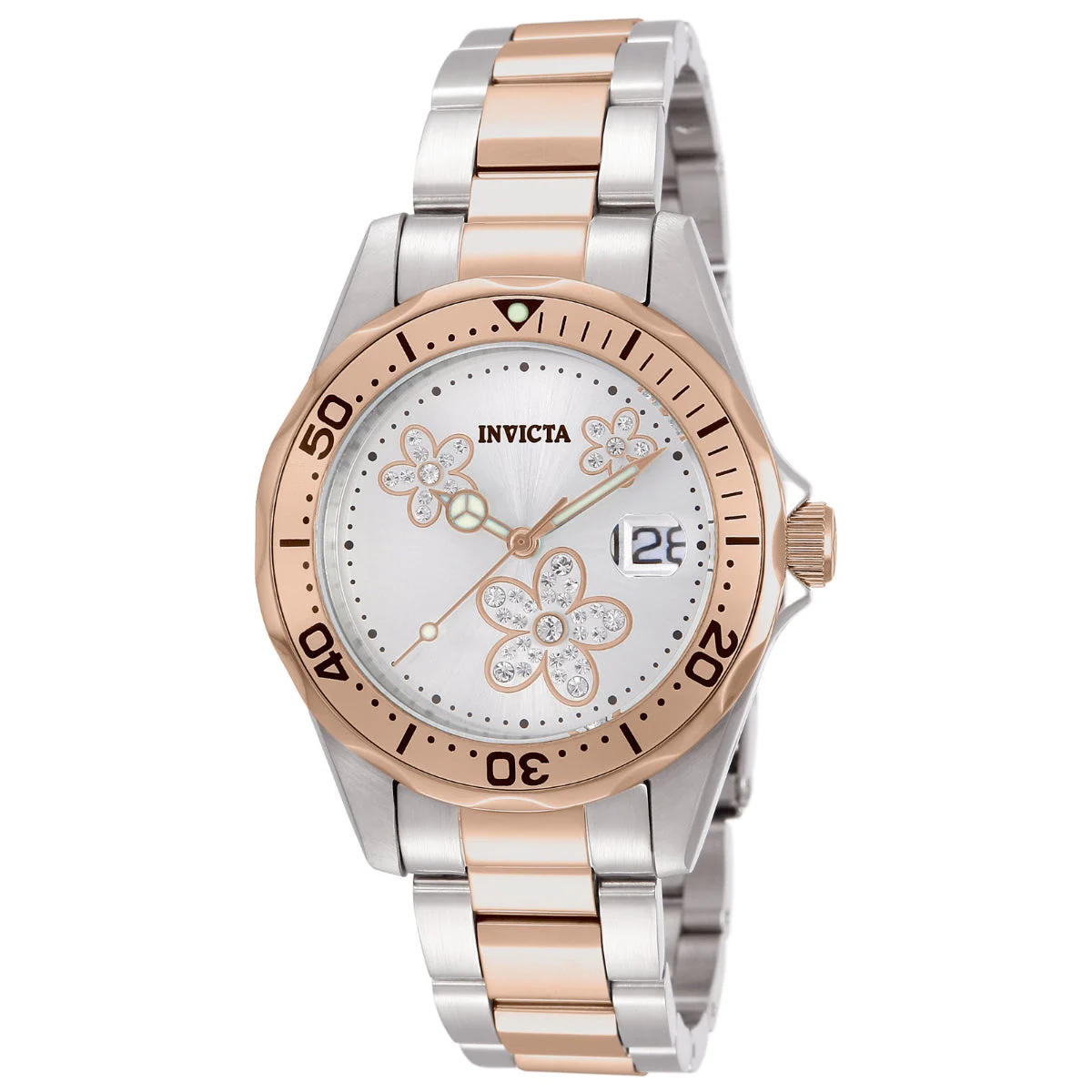 Invicta Angel Watch - 38mm, Steel, Rose Gold (ZG-12507) 38 mm kol saati