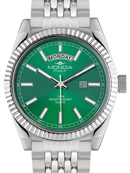 Mondia Madison Quartz Dress Watch with Green Dial #MI756SS-04GR-BM kol saati