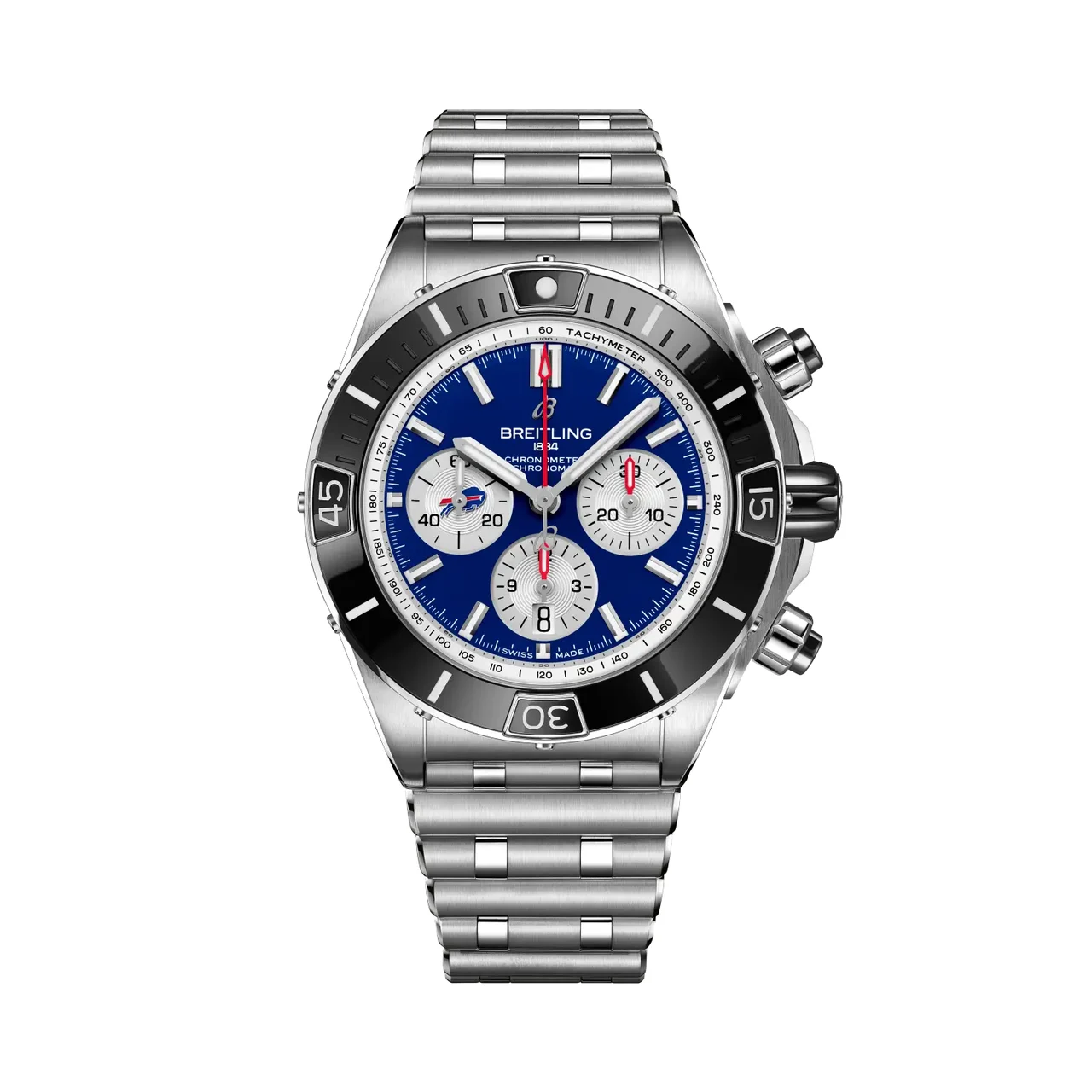 Breitling Super Chronomat B01 Chronograph 44 NFL Buffalo Bills Edition AB01361C1C4A1 44 mm kol saati