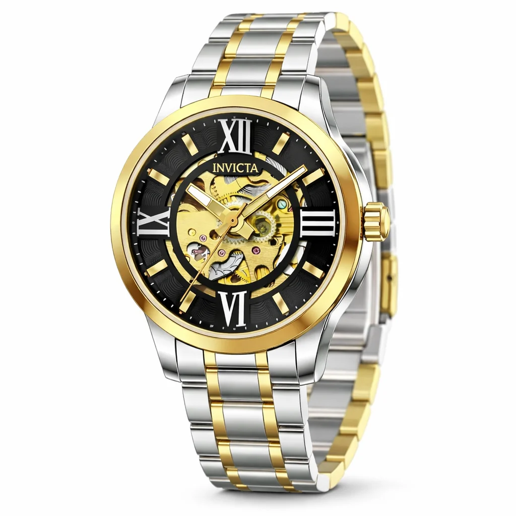 Invicta Objet D Art Automatic Watch w/ Skeleton Dial - 41mm. Gold, Steel (69131) 41 mm kol saati
