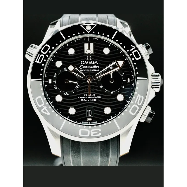 OMEGA Seamaster Diver 300 Chronograph Black Dial 210.30.44.51.01.001 210000058178 kol saat