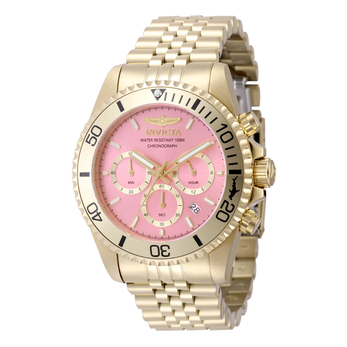 Invicta Pro Diver Titan Watch - 43mm. Gold (49836) 43 mm kol saati