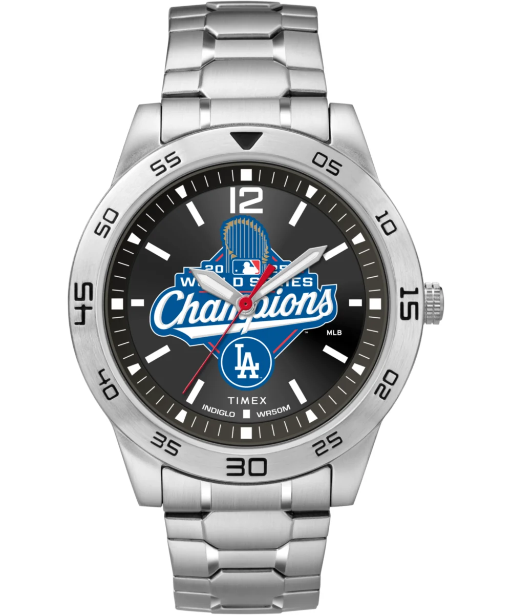Timex Citation Los Angeles Dodgers 2025 World Series 42mm Stainless Steel Expansion Band Watch TW6A02200 42 mm kol saati
