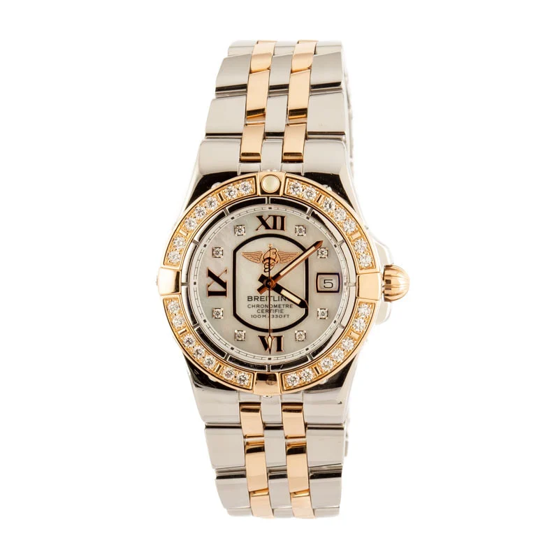 Breitling Galactic 30 Mother Of Pearl Dial C71340 30 mm kol saati