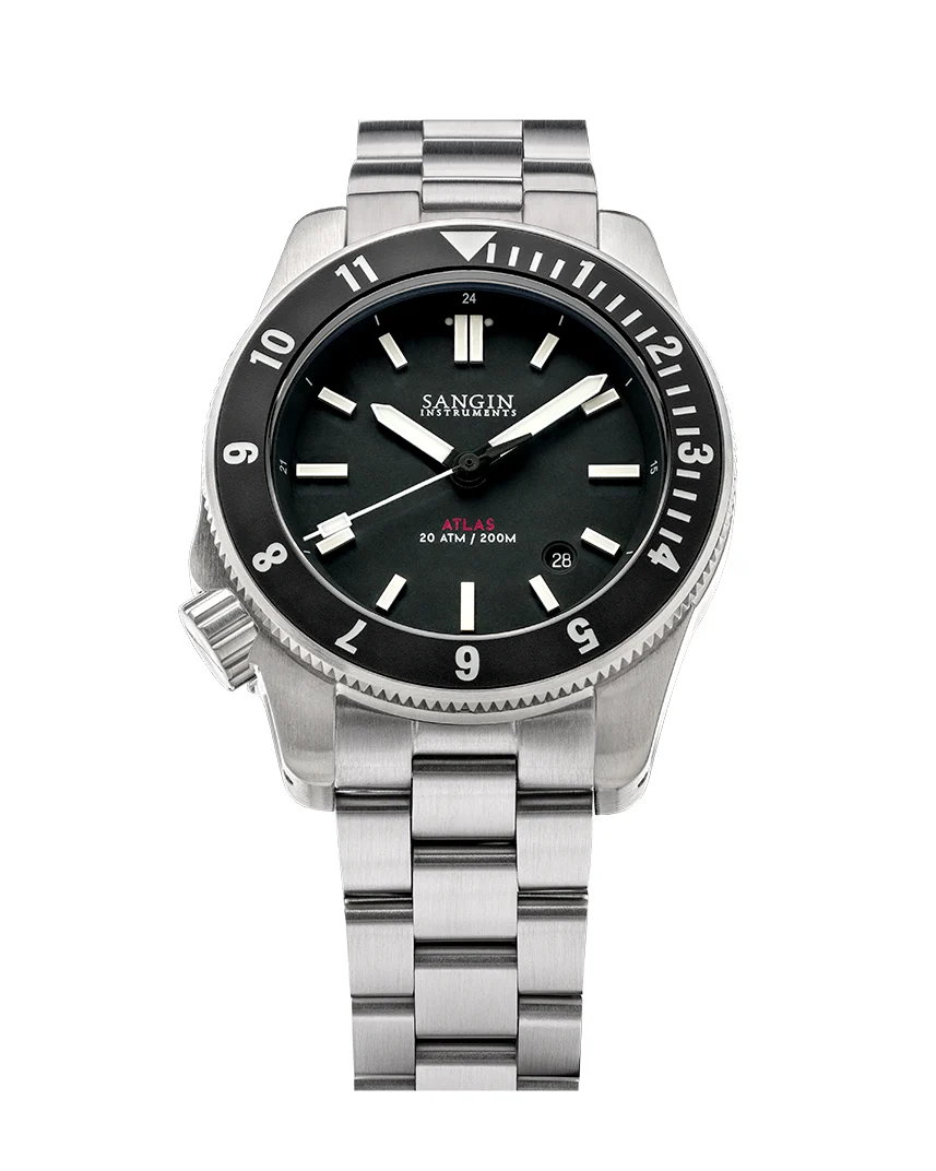 Sangin Instruments SI-GS-ATL3-SSB-BLK-BLKGMT 42 mm kol saati