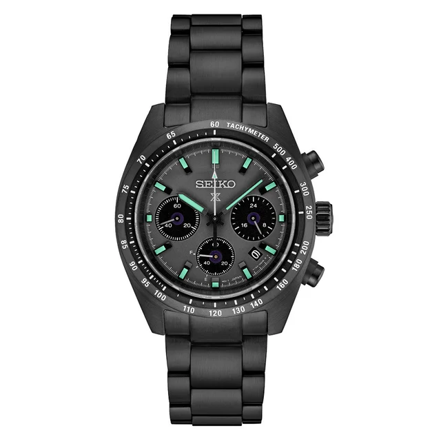 Seiko Prospex Speedtimer Solar Chronograph in black IP Plating #SSC917 kol saati