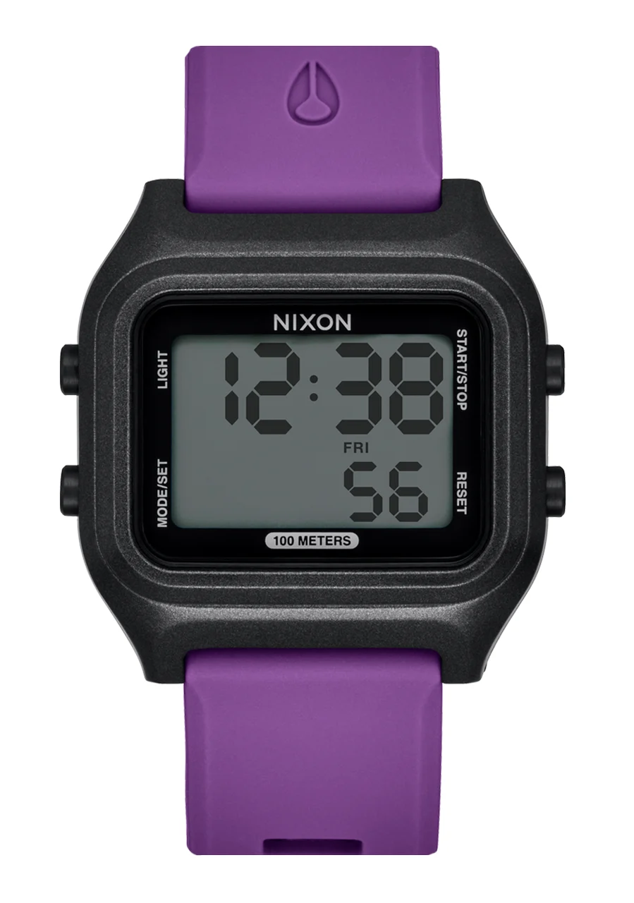 Nixon US Ripper - Black / Purple A1399-192-00 36.5 mm kol saati