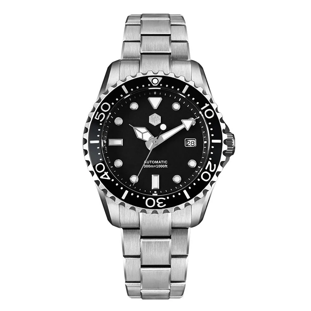 San Martin Men Diver Watch SN0009G-D 圣马丁SN009GD-YN55-40mm 蓝色 40 mm kol saati