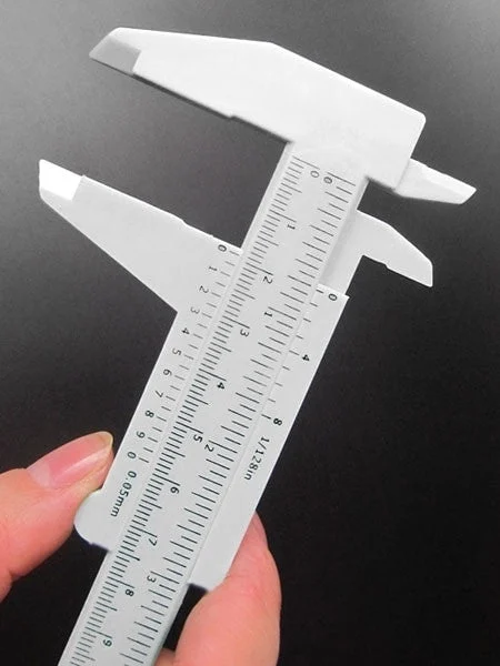 Marathon Measure Watch Sizes with this Plastic Vernier Caliper 6in/150mm - White #TUM6022