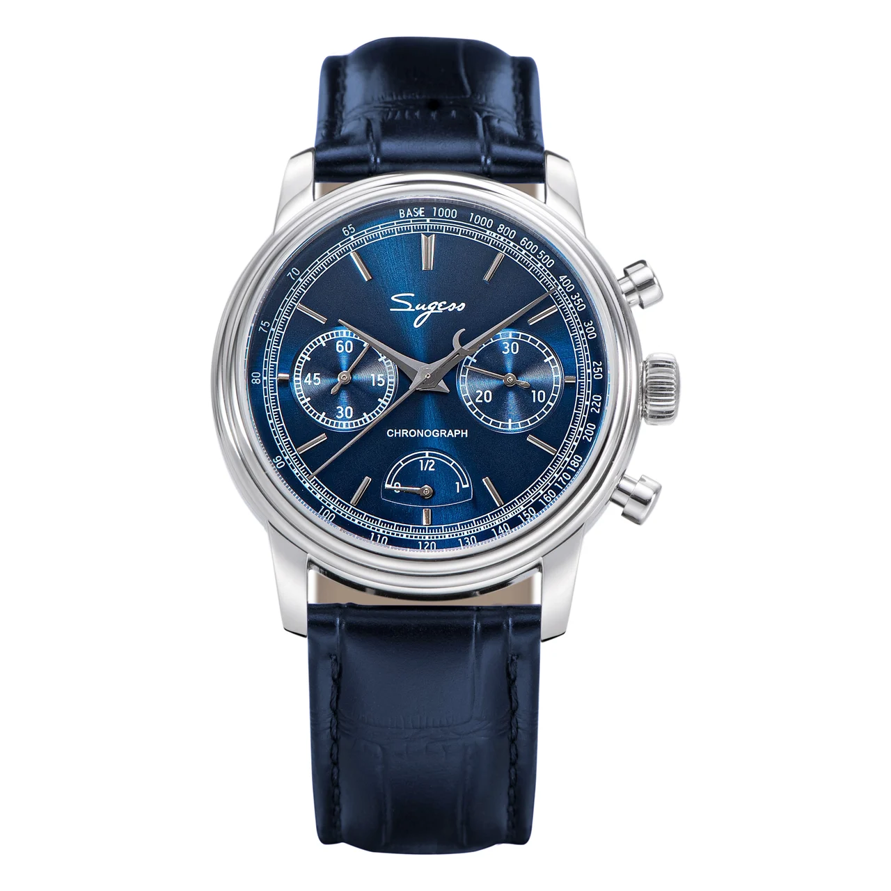 Sugess Chrono Master S438 Deep Blue Dial Power Reserve Indicator copy-of-chrono-master-su1906sb 41 mm kol saati