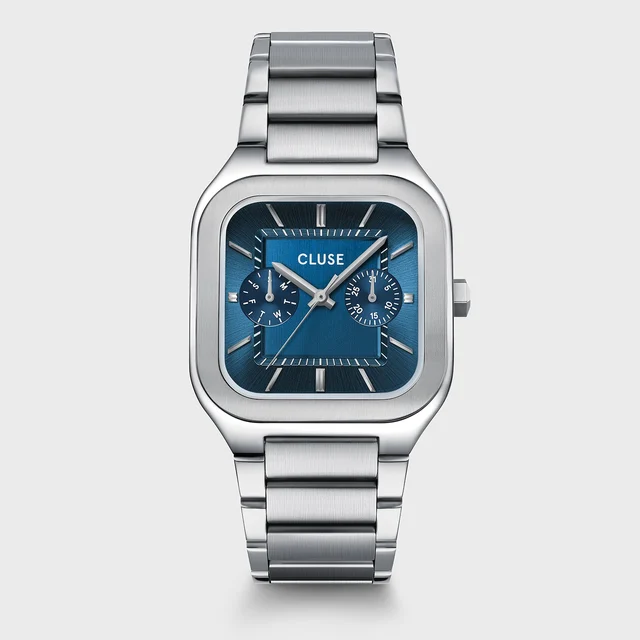 CLUSE Quadrus Multifunction Watch Steel, Blue, Silver Colour CW26209 kol saati