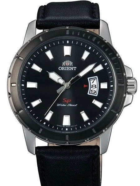 Orient Nite Quartz Watch with Radiant Black Dial and Bezel #UNE2003B 41 mm kol saati