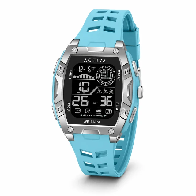 Activa Zalix X Invicta Digital Watch - 46mm. Light Blue (ACW8130-002) kol saati