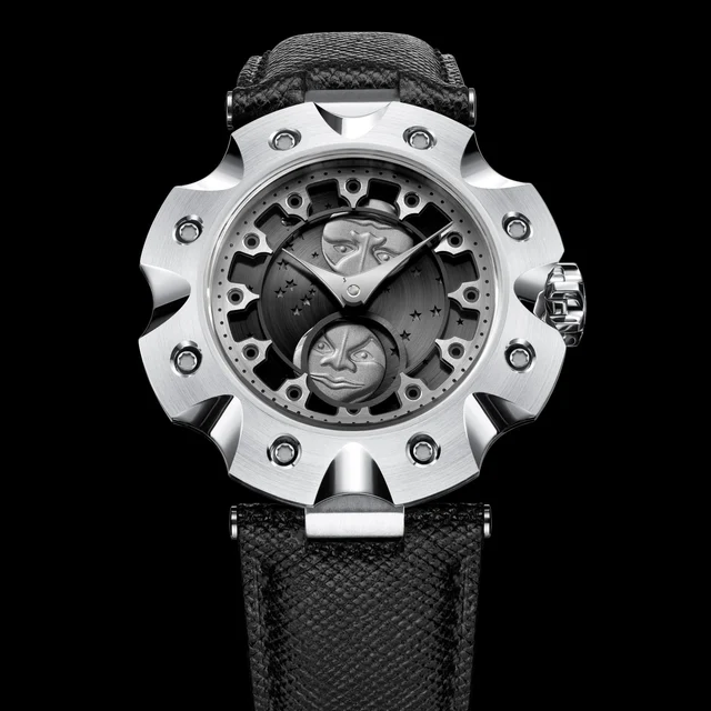 Sarpaneva Supernova Moonphase Grey with White Gold Moons supernova-moonphase-grey-white-go