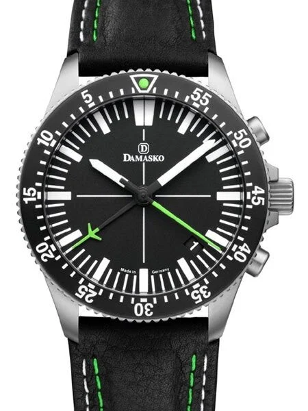 Damasko Chronograph, Green, with 60-Minute Stopwatch Function #DC82 DC82-Green kol saati