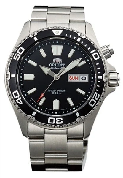 Orient SCRATCH AND DENT - Black Mako USA Automatic Dive Watch with 120-click Bezel, Sapphi