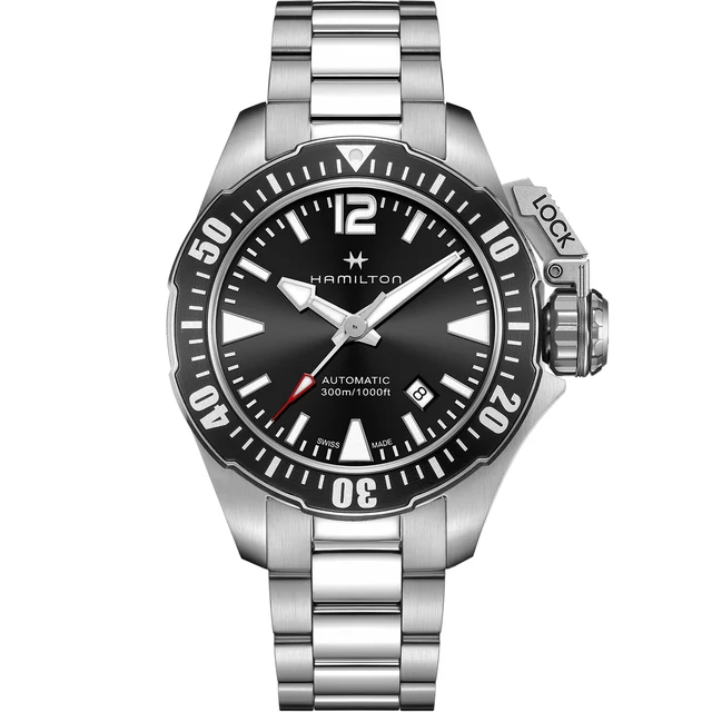 Hamilton Khaki Navy Frogman Auto H77605135 kol saati