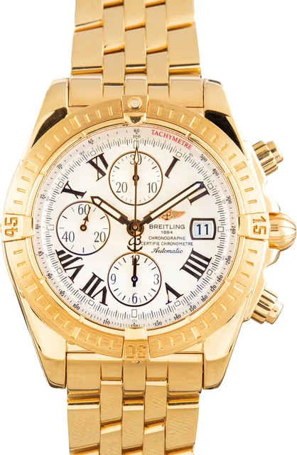 Breitling Chronomat Evolution Ref H13356 18k Rose Gold kol saati