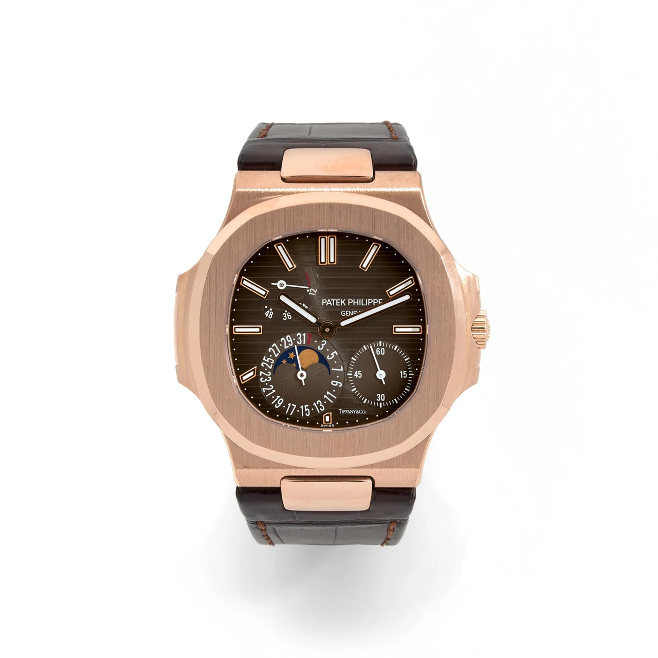 Patek Philippe PATEK PHILIPPE, REF. 5712R, NAUTILUS, RETAILED BY TIFFANY & CO, PINK GOLD kol saati