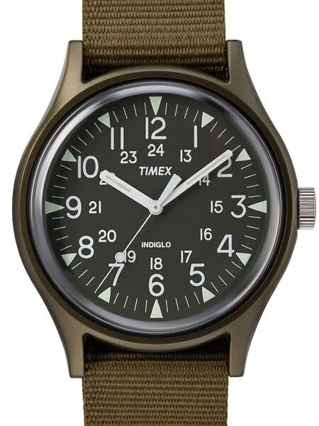 Timex Quartz Watch with Black Dial and INDIGLO Night-Light #TW2R37500VQ 40 mm kol saati