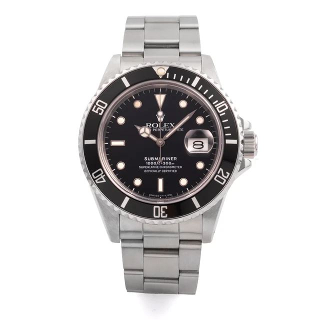 Rolex ROLEX REF. 168000, SUBMARINER DATE, MATTE DIAL, ANALLERGIC 904L STEEL kol saati