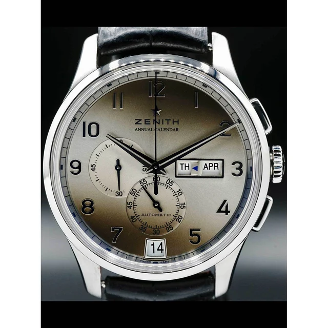 Zenith Captain Winsor Annual Calendar Fume Dial Watch 03.2072.4054 210000026778 kol saati