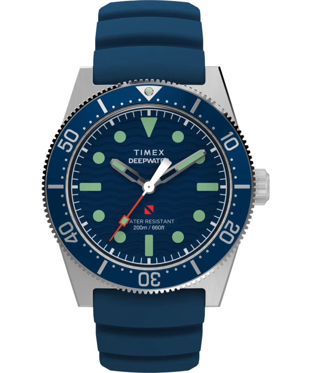 Timex Deepwater Reef 200 41mm Synthetic Rubber Strap Watch TW2W74600 41 mm kol saati