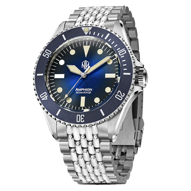 NTH Legends Series Amphion Midnight Blue Dive Watch without Date #WW-NTHL-AMENB kol saati