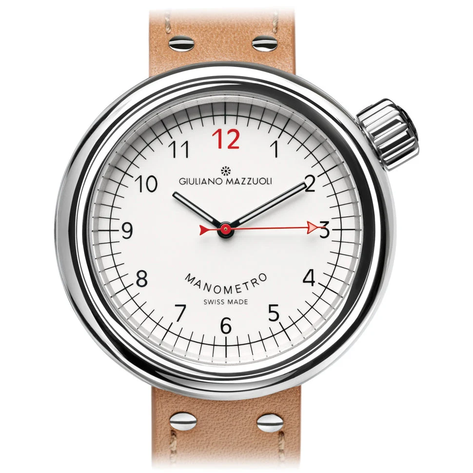 Giuliano Mazzuoli Manometro White Dial MRP05N 45.2 mm kol saati